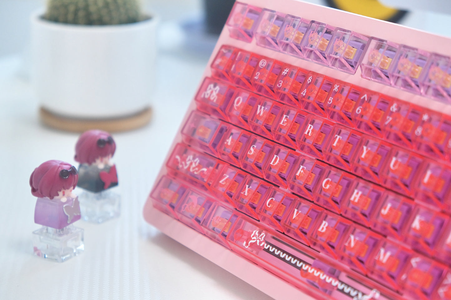Pink Cat Nurse keycaps
