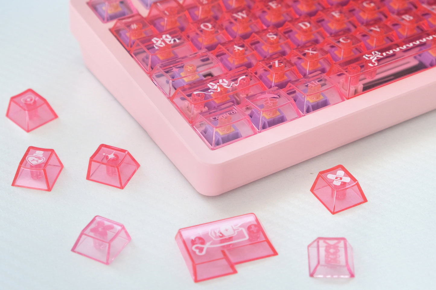 Pink Cat Nurse keycaps