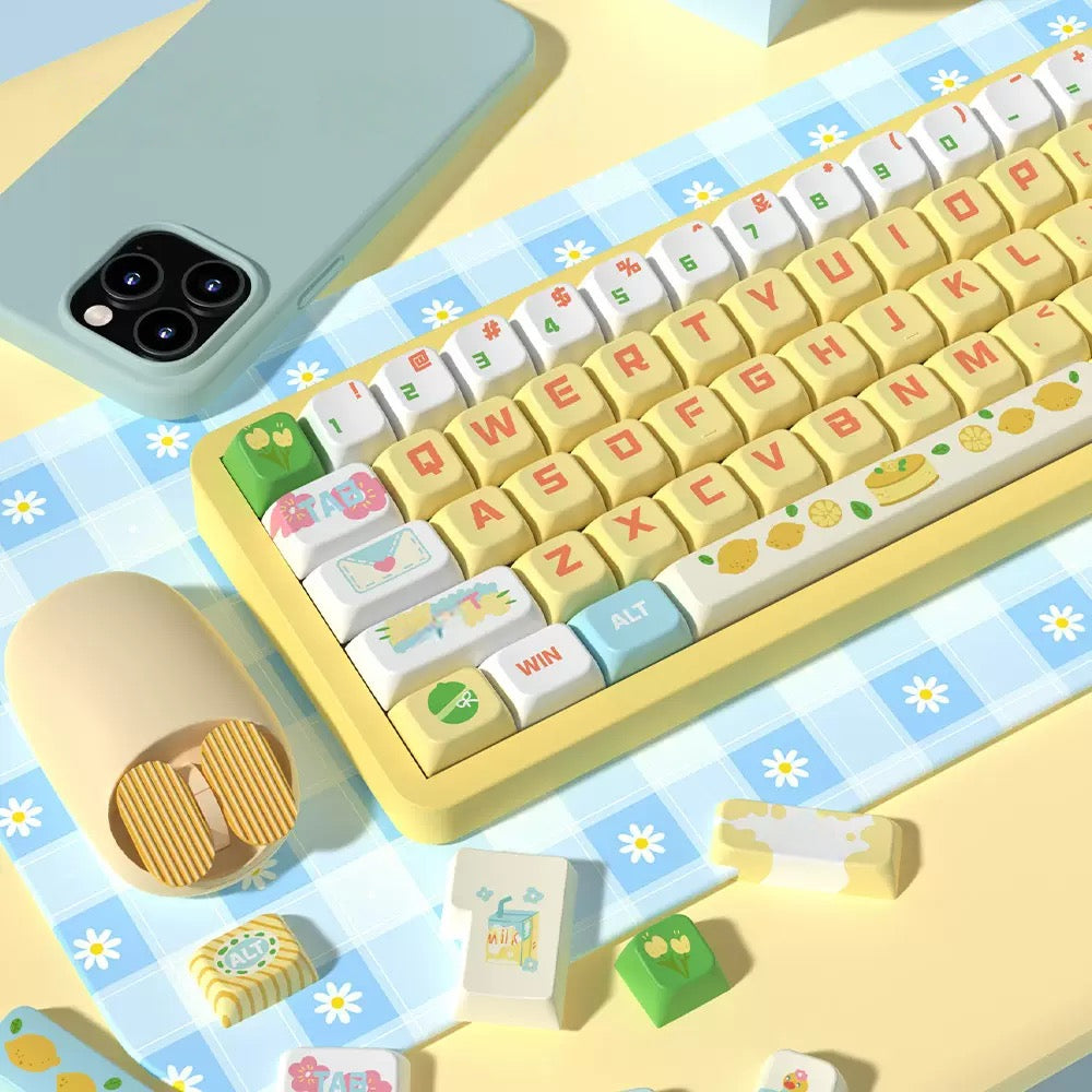 Sea Salt Lemon Cheesecake – PBT Keycap Set | MDA Profile