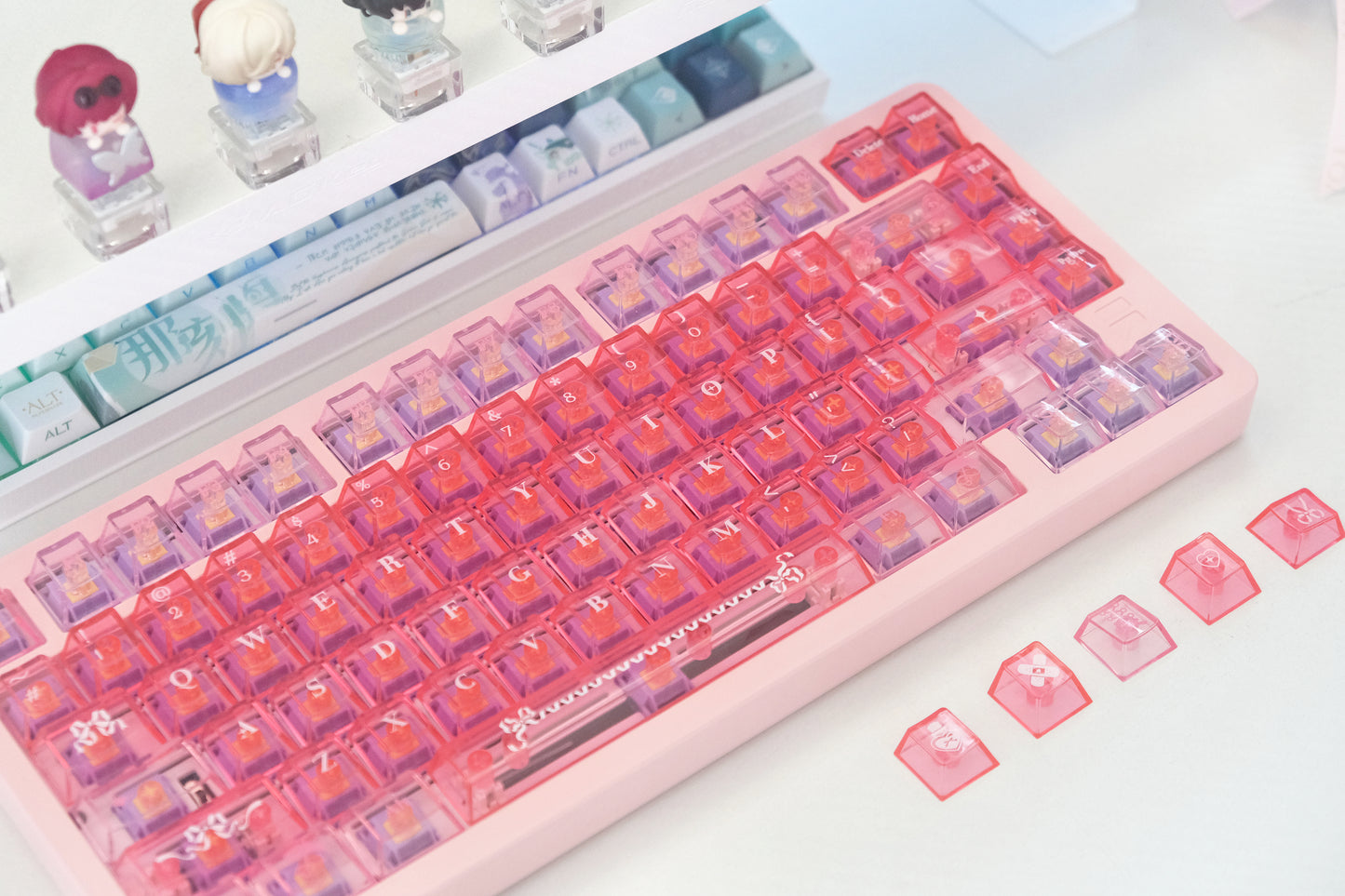 Pink Cat Nurse keycaps