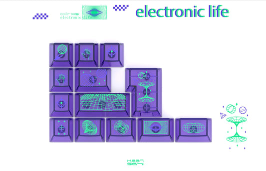 Electronic life keycaps