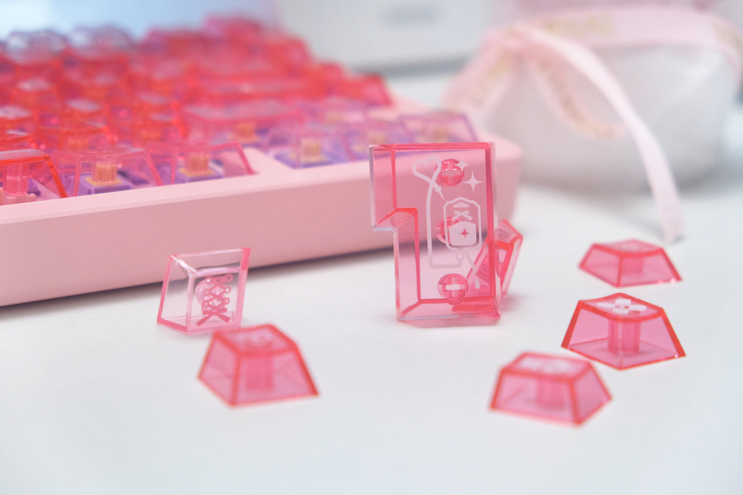 Pink Cat Nurse keycaps